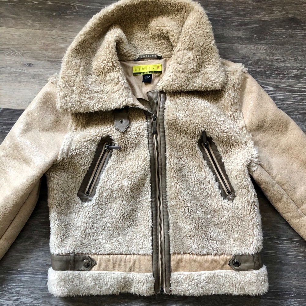Ashley B by Bernardo Sheerling Suede Jacket